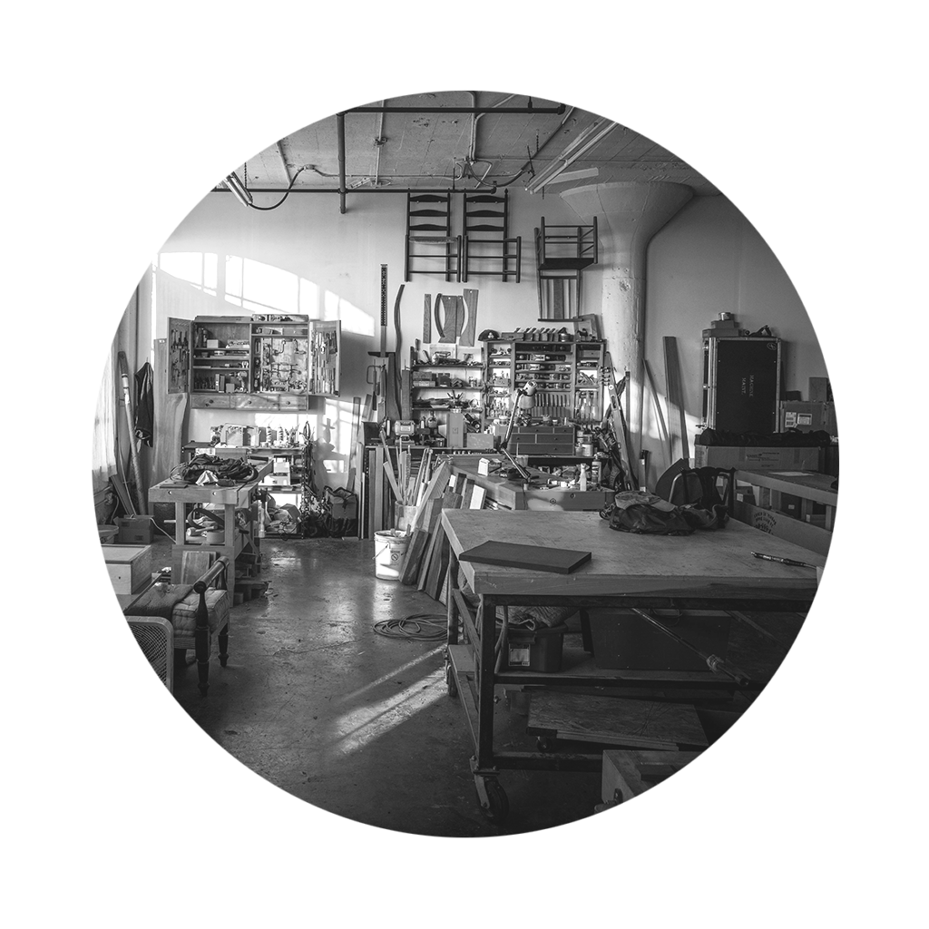 An image of a wood shop with a Flame Detector